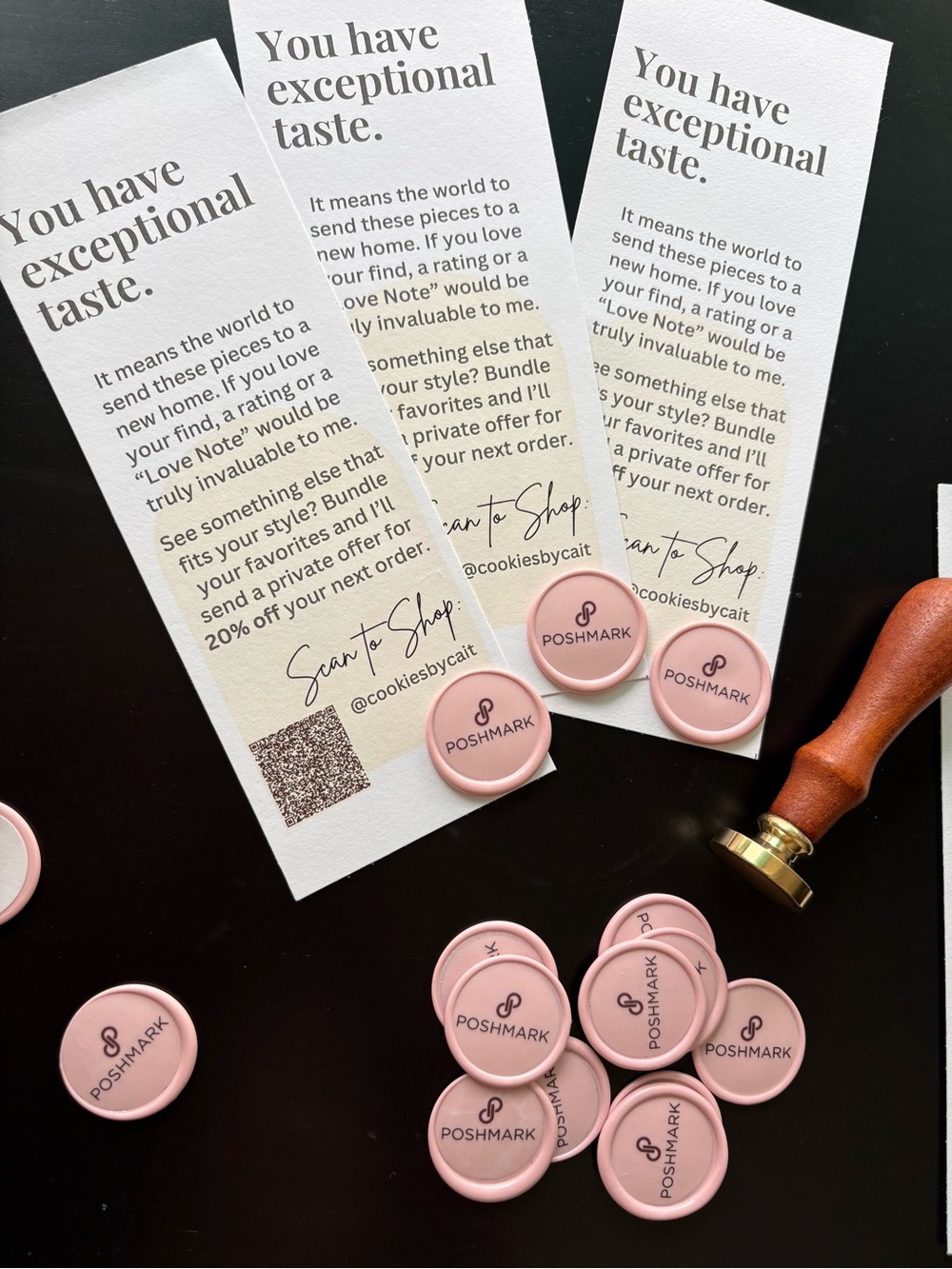 POSHMARK Branded Wax Seal Stickers | Premium Reseller Packaging Supplies - Picture 10 of 14